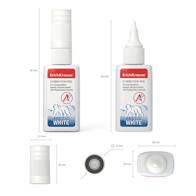 Корректор-ручка 12мл 779  "Арктический белый" ErichKrause
