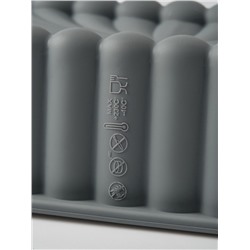 Форма для выпечки с ручками Доляна «Кекс», 27×13×6 см, силикон, серая