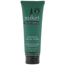 Sukin, Super Greens, Detoxifying Facial Scrub, 4.23 fl oz (125 ml)