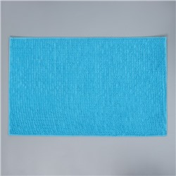 Коврик для дома Доляна «Букли», 50×80 см, голубой