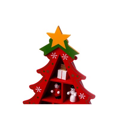 Сувенир «Ёлка с ячейками под подарки», 14.5×19.5 см, красная