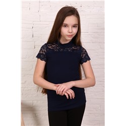 Джемпер Камелия кор. рукав (Темно-синий)