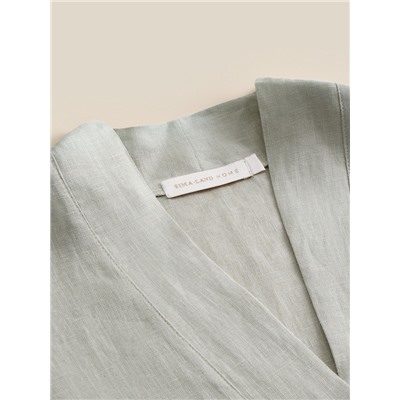 Халат домашний женский SL Linen Home, размер 44-46, светло-зелёный