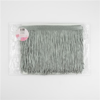 Тесьма декоративная «Бахрома», 15 см, 5±0.5 м, серая