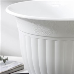 Горшок для цветов «Венеция», 7 л, пластиковый, белый