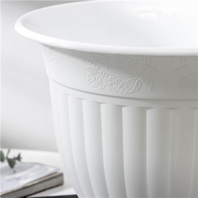 Горшок для цветов «Венеция», 7 л, пластиковый, белый