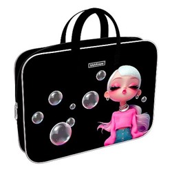 Папка  А4+ на молнии с ручками 64981 Bubble Girl ErichKrause