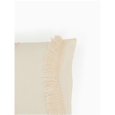 Наволочка декоративная с бахромой SL Home, 45×45 см, хлопок 100%