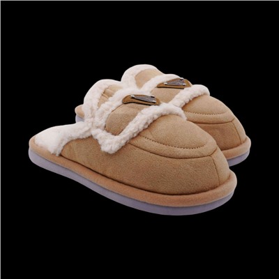 Тапочки меховые 10338 бежевые