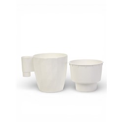 Кашпо для цветов многоярусное Ruby «Каскад», 3 шт., 1 л, белое