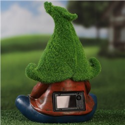 Садовая фигура - фонарь из полистоуна «Гном предсказатель», 27×16×13 см, Greengo