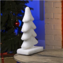 Светодиодная фигура «Ёлочка» 20×25×12 см, флок, батарейки CR2032×2 (не в комплекте), свечение тёплое белое