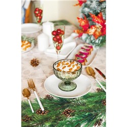 Креманка стеклянная Magistro «Ла-Манш», 350 мл, 12×10.5 см, цвет зелёный