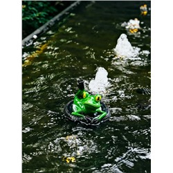 Садовая фигура из полистоуна «Лягушка на шине», 14×13×9.5 см, водоплавающая