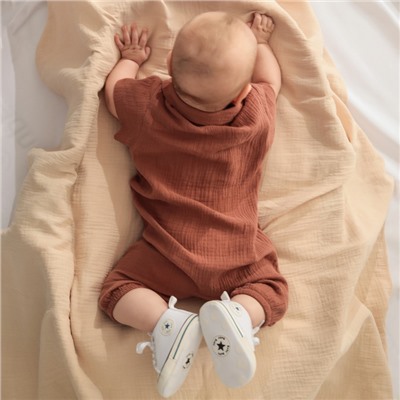 Комбинезон «Крошка Я. Муслин», размер 68-74, коричневый