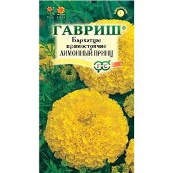 Бархатцы Лимонный принц прямостоячие (Гавр)