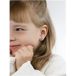 Серьги-пусеты из серебра с кристаллами Swarovski родированные 925 пробы 0056с-001VL