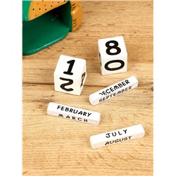 Календарь настольный «Лягушка», 10×6.5×21 см, дерево, зелёный