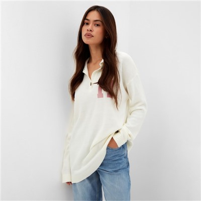 Джемпер женский с воротником поло MIST, цвет молочный, размер 40-42 (S)