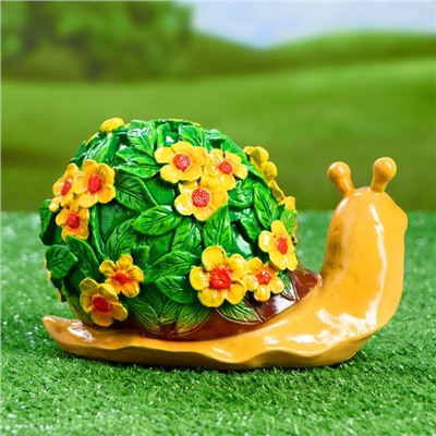 Садовая фигура из полистоуна «Улитка резная», 20×11×12 см