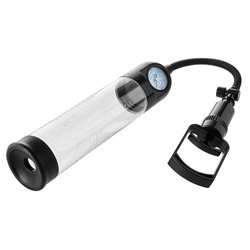 Прозрачная вакуумная помпа с манометром Deluxe Penis Pump
