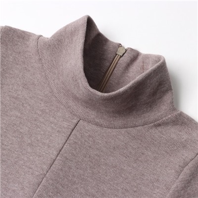 Платье миди женское, кофейное меланж, размер 48