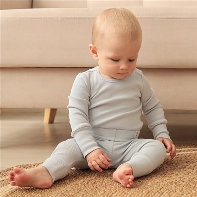 Комплект легинсов детских MINAKU: Basic Line BABY, рост 68-74 см, графитовый, светло-серый