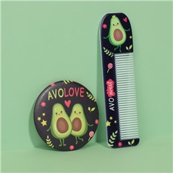 Подарочный набор «Авокадо», зеркало, расчёска
