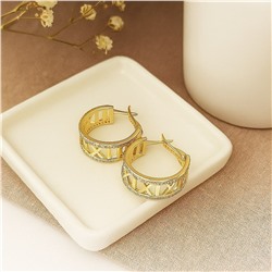 Серьги колечки, цвет покрытия желтое золото, арт.313.237