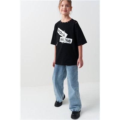 Фуфайка трикотажная для девочек (футболка) PLAYTODAY, 1240051