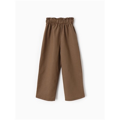 Брюки для девочки, MINAKU, бежевые, рост 98 см