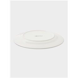 Тарелка новогодняя Доляна «Зимний вечер», d=25.5 см, фарфор, белая