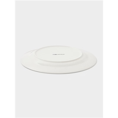 Тарелка новогодняя Доляна «Зимний вечер», d=25.5 см, фарфор, белая