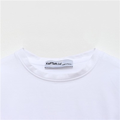Футболка детская KAFTAN Basic line, размер 32 (110-116 см), белая