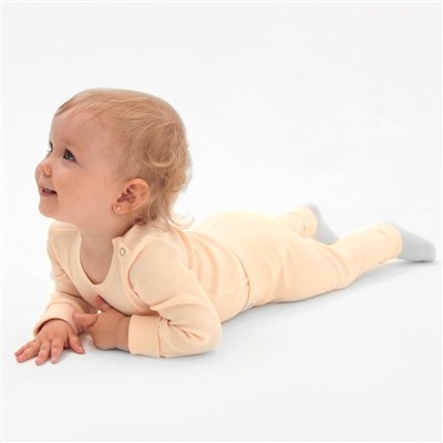 Комплект легинсов детских MINAKU: Basic Line BABY, рост 62-68 см, цвет кремовый, молочный