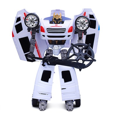 Робот трансформирующийся в машину скорой помощи, в коробке