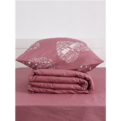 Постельное бельё 1.5-спальное «Этель» Te amo (вид 2), бязь