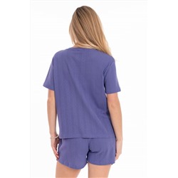 Футболка с коротким рукавом из рибаны М325436с