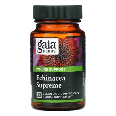 Gaia Herbs, Echinacea Supreme, 30 Vegan Liquid Phyto-Caps