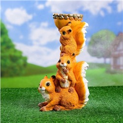 Садовая фигура из полистоуна «Белки с поилкой», 40×22×15 см