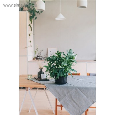 УЦЕНКА Горшок для цветов "Ротанг", БЕЗ ПОДДОНА, 4,7 л, цвет коричневый