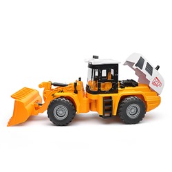 Бульдозер "Строитель" (свет, звук) в коробке (желтый)
