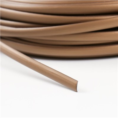 Ротанг искусственный гладкий 8 мм 100 м полумесяц (бронза металлик)