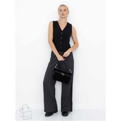 Сумка женская кожаная 8200PEF black Polina&Eiterou  в Новосибирске