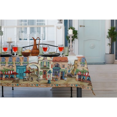 Скатерть «Этель» Италия 110×150 см, 100% хлопок, саржа 190 г/м²