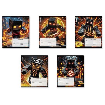 Тетрадь  24л клетка "Mine Block" MIX 64852 ErichKrause