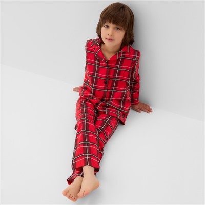 Пижама детская KAFTAN «Клетка» размер 32 (110-116 см)