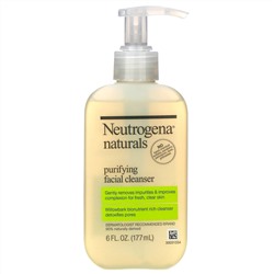 Neutrogena, Neutrogena, Naturals, очищающее средство для лица, 177 мл (6 жидких унций)