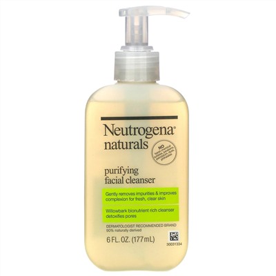 Neutrogena, Neutrogena, Naturals, очищающее средство для лица, 177 мл (6 жидких унций)