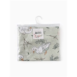 Фартук «Доляна» Divine day, зеленый, 60×70 см, 100% хлопок, рогожка 164 г/м²